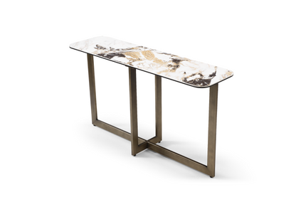 Whiteline Nala Console CO1883-WHT/BLK/GLD