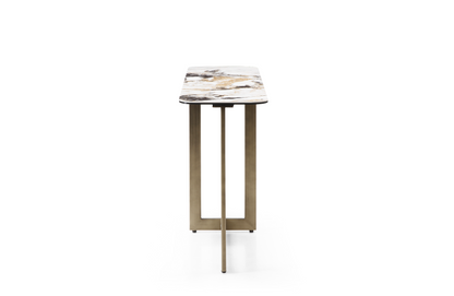 Whiteline Nala Console CO1883-WHT/BLK/GLD