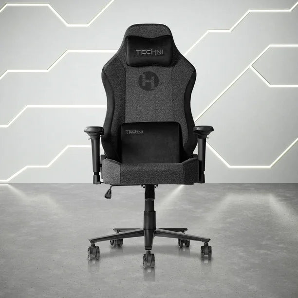 Techni Sport TSF65C Fabric Gaming Chair, Black