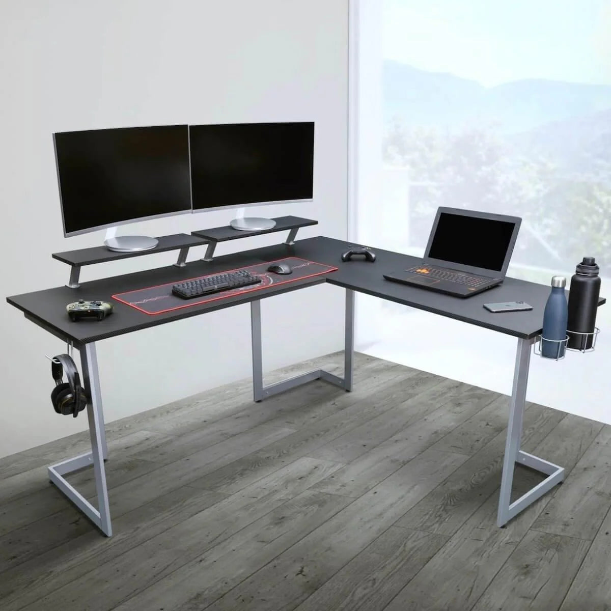 Techni Sport Warrior L-Shaped Gaming Desk RTA-TS220L