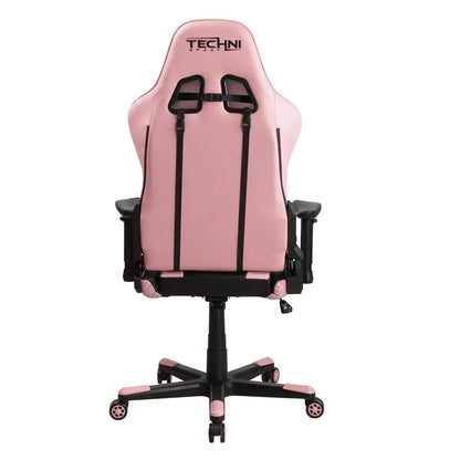 Techni Sport TS-4300 Pink Ergonomic High Back Racer Style PC Gaming Chair