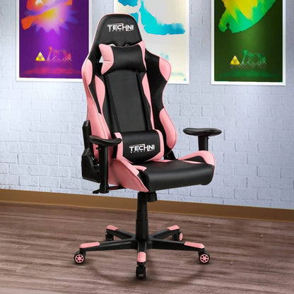 Techni Sport TS-4300 Pink Ergonomic High Back Racer Style PC Gaming Chair