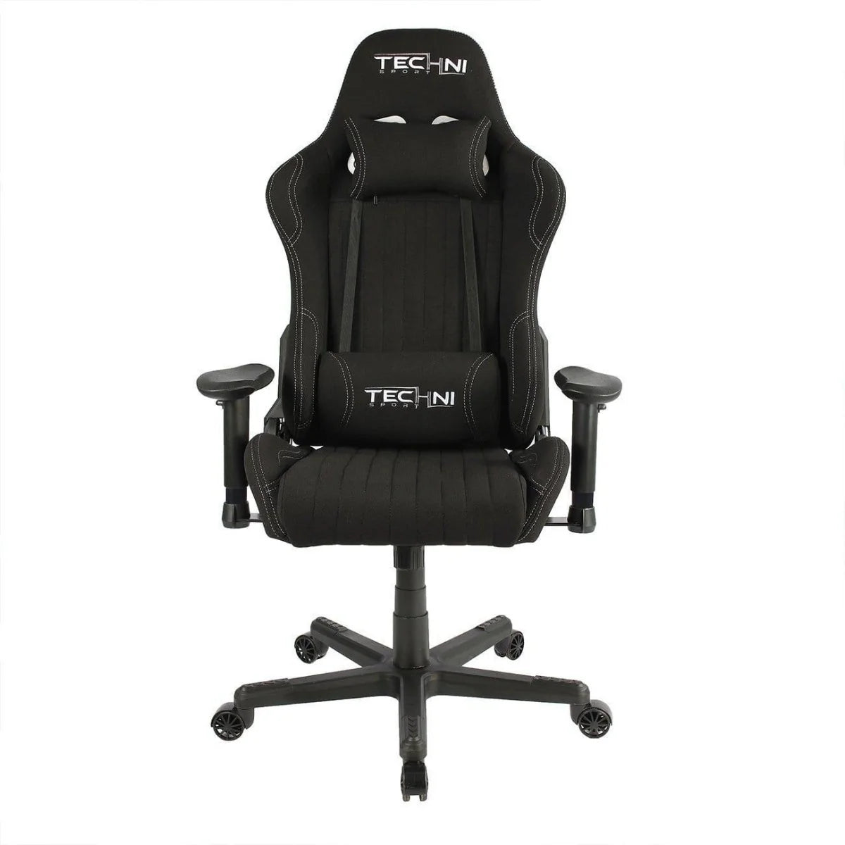 Techni Sport TS-F44 Black Fabric Ergonomic High Back Racer Style PC Gaming Chair