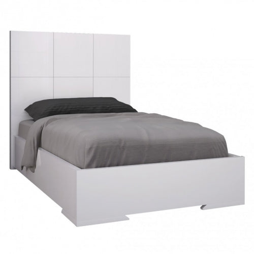 Anna Twin Bed in High Gloss White by Whiteline Modern Living