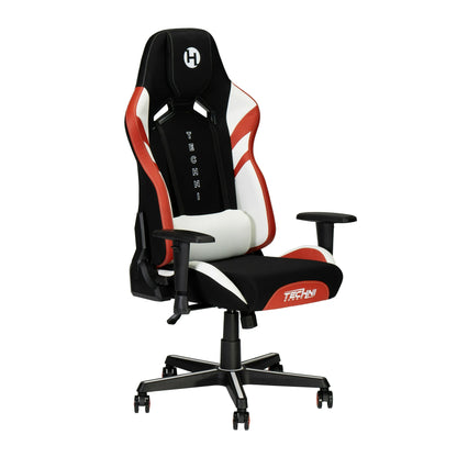 Techni Sport TSF72 Echo Gaming Chair - Black with Red and White