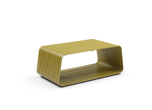 Ocean Indoor Outdoor Coffee Table in Powder Coated Green Aluminum by Whiteline Modern Living