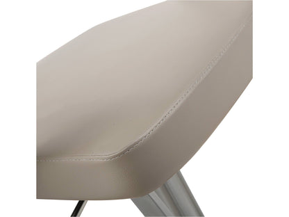 Zuri Adjustable Bar Stool in Taupe Leatherette & Stainless Steel by Whiteline Modern Living