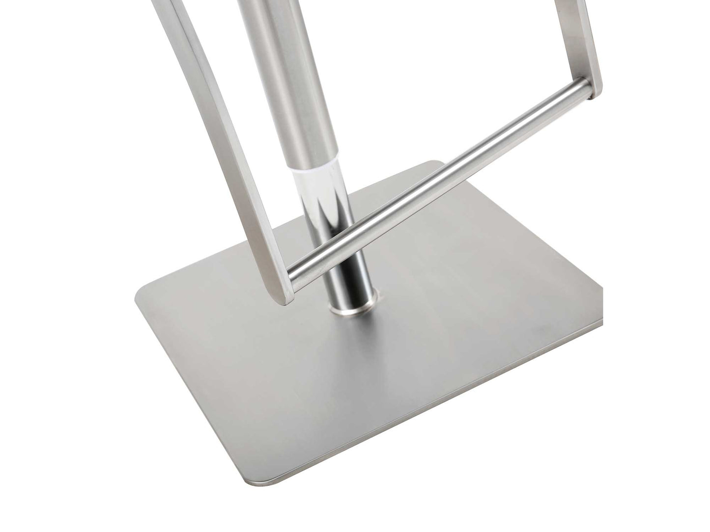 Zuri Adjustable Bar Stool in White Leatherette & Stainless Steel by Whiteline Modern Living