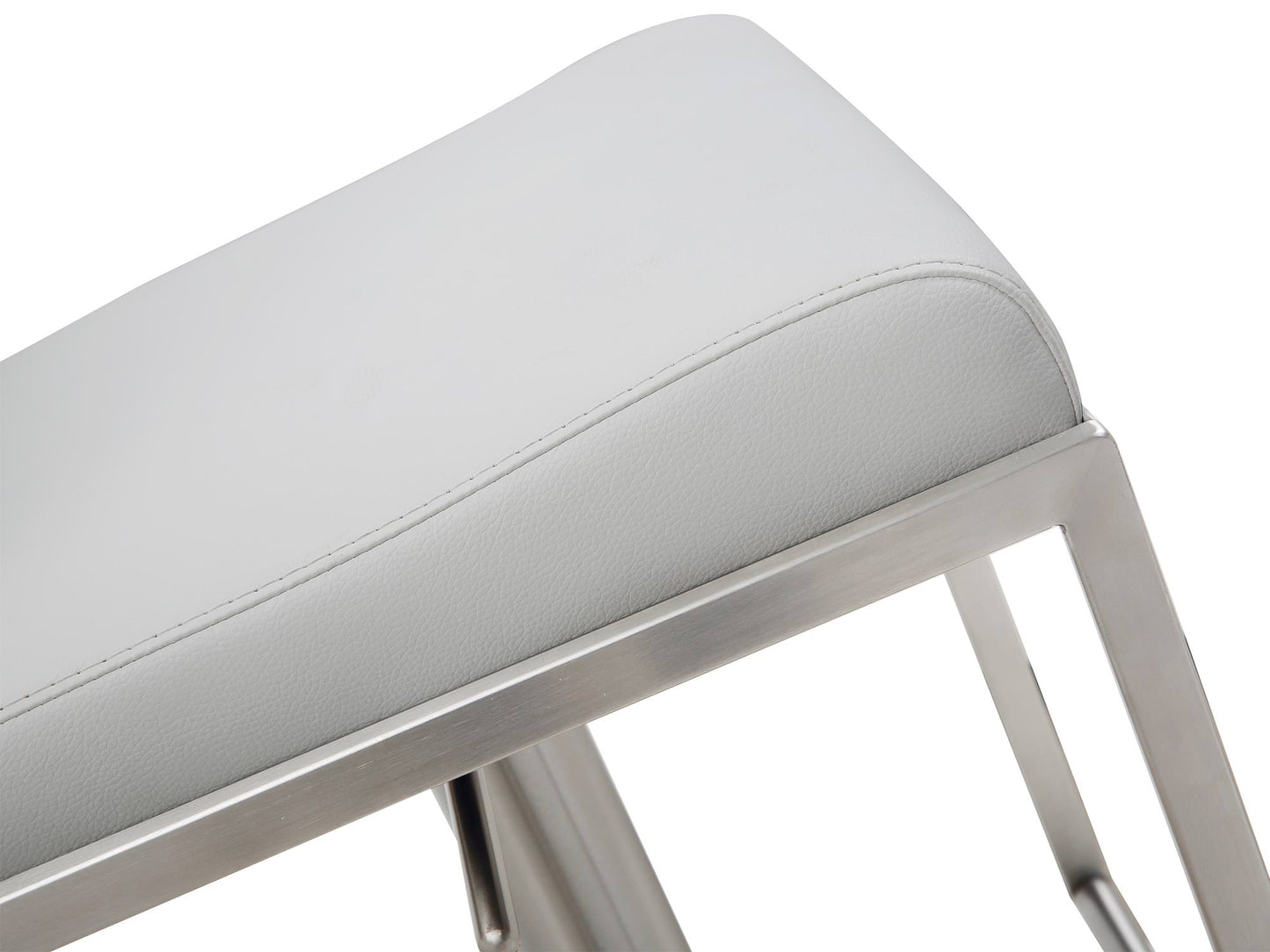 Whiteline Modern Living Clay Barstool in White BS1622P-WHT