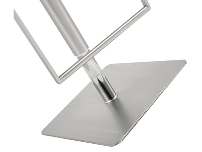 Clay Adjustable Bar Stool in Grey Leatherette & Stainless Steel by Whiteline Modern Living