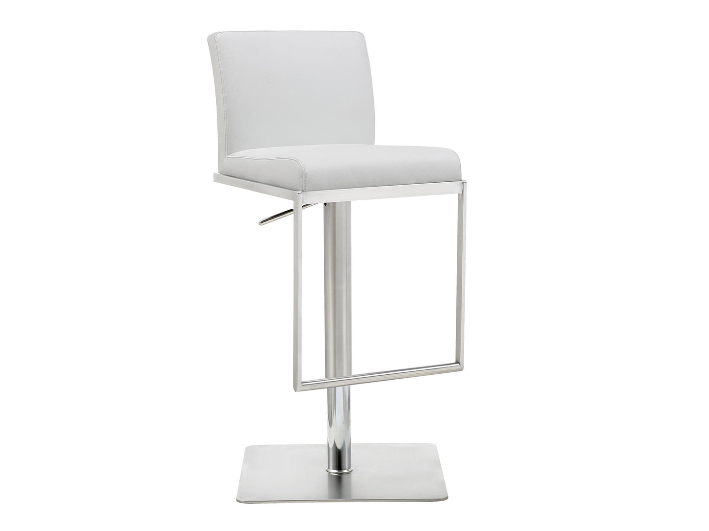 Whiteline Modern Living Clay Barstool in White BS1622P-WHT