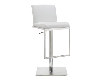 Whiteline Modern Living Clay Barstool in White BS1622P-WHT